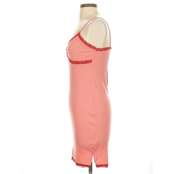 Wild Fable Pink Red Lace Trim Mini Dress • Coquette Babydoll Grunge Y2K Revive S - Picture 5 of 13